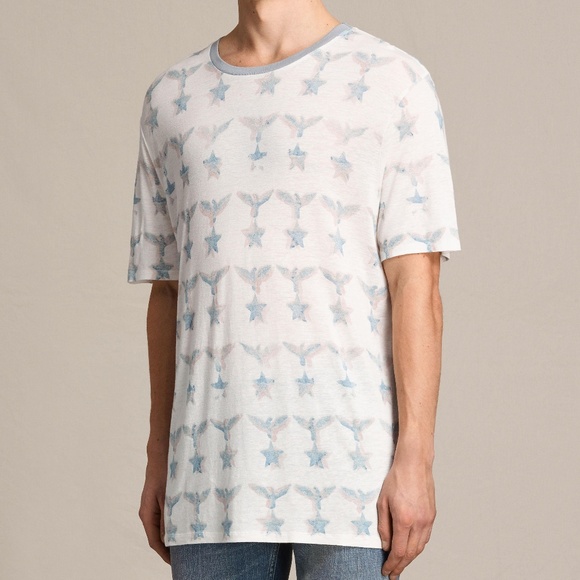 All Saints Other - AllSaints Men's White Lone Star Crew T-shirt